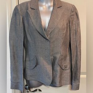 Emporio Armani - Gray silver silk suit jacket
